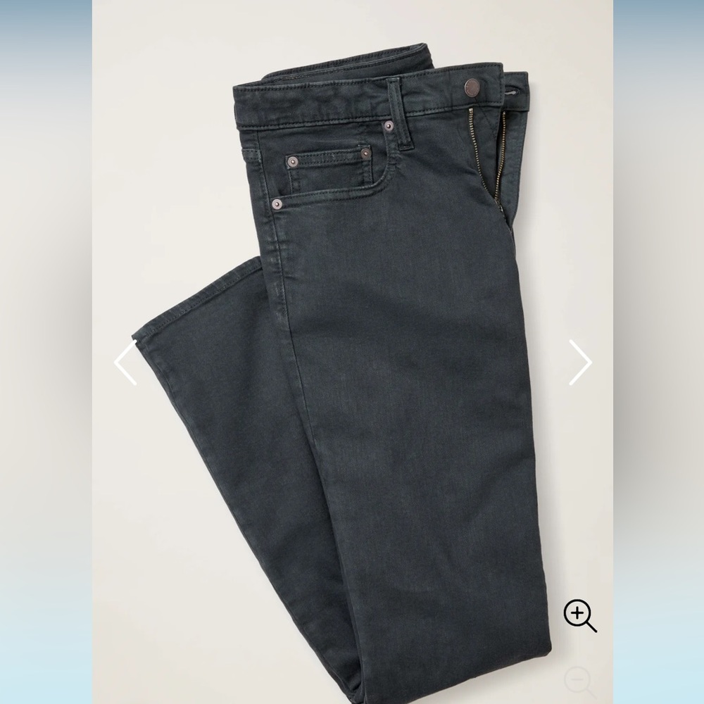 Bonobos Straight Leg Jeans, Charcoal, Men’s 34/34 Slim.